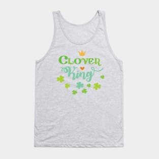 Clover King Saint Patricks Day - Kids, Boys, Young Adults Tank Top